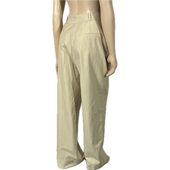 NWT ba&sh Jona Tailored Trousers Wideleg in beige - Picture 8 of 16